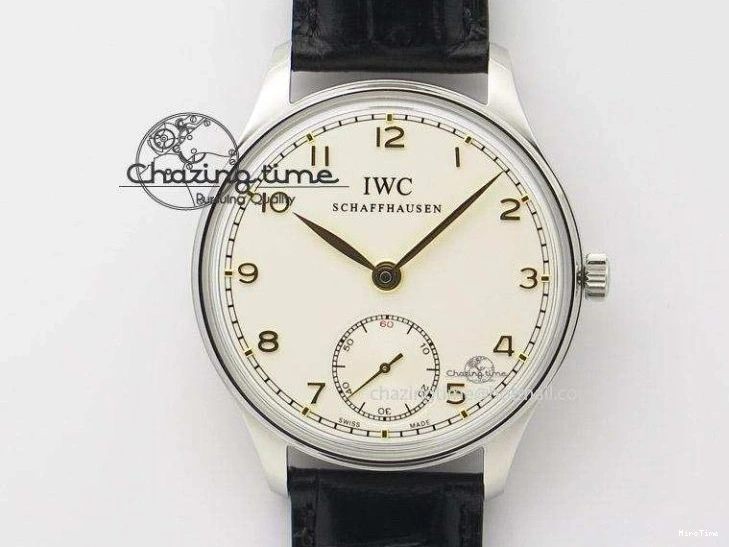 MIROTIME 0328 Portuguese IW3714 Diam ZF V2 1:1 Best Edition White Dial Blue Makers On Blue Leather Strap A79350 (Slim Movement) Stylish 7248